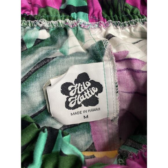 Vintage Hilo Hattie Dress Women's Medium Hawaii Ruffled Floral Tropical Maxi - Picture 3 of 5